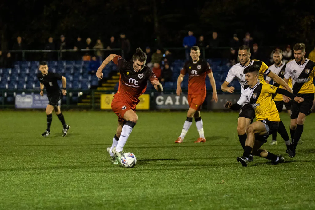 Michael Williams playing for FC Isle of Man