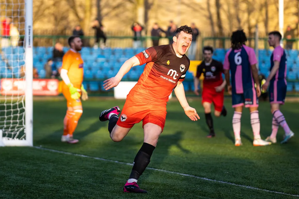Frank Jones scores for FC Isle of Man