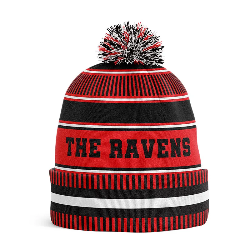 Ravens Bobble Hat (Red)